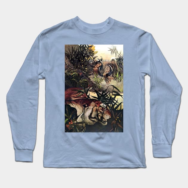 Jungle Book - Shere Khan - E.J. and Maurice Detmold Long Sleeve T-Shirt by forgottenbeauty